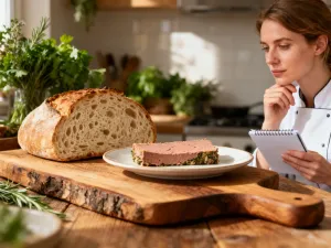 Miska kremowego hummusu z oliwą, ciecierzycą i papryką, podana z pitą i świeżymi warzywami na drewnianym stole.