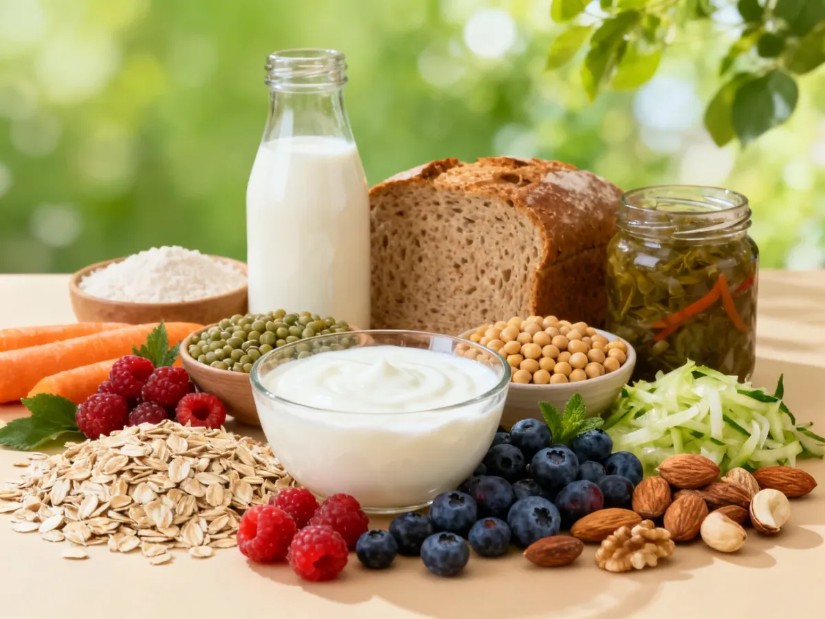 Produkty fermentowane i bogate w błonnik wspierające zdrowe trawienie